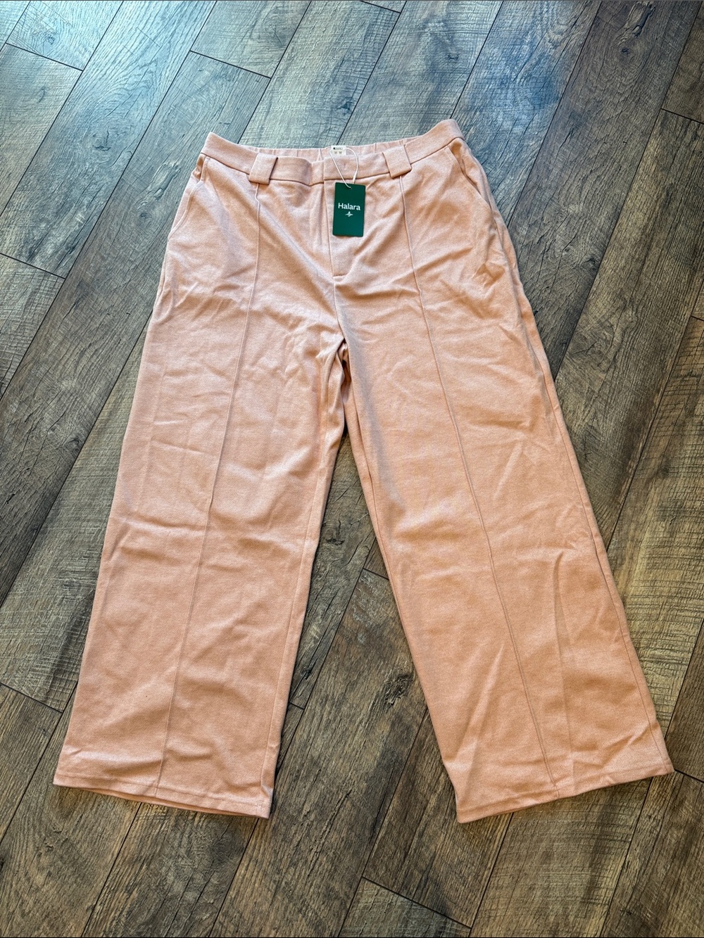 HALARA Women’s Wide-Leg Super Soft Work Pants in Dusty Pink